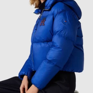 Tommy Hilfiger Daunenjacke Mit Label-Detail – Metallic Blau 11