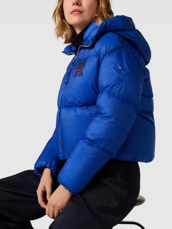 Tommy Hilfiger Daunenjacke Mit Label-Detail – Metallic Blau 4