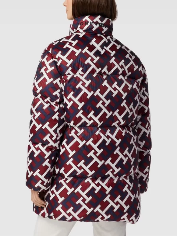 Tommy Hilfiger Daunenjacke Mit Allover-Muster Modell ‘MONOGRAM’ – Bordeaux Rot 6