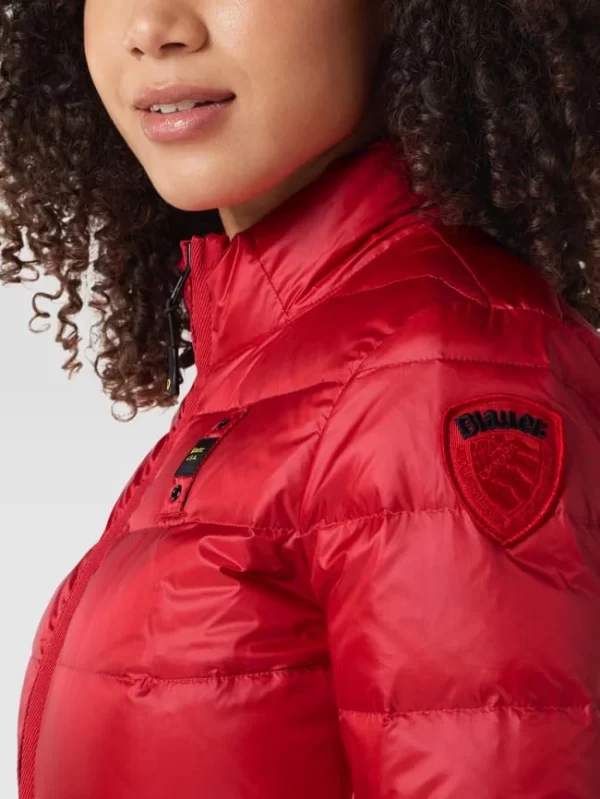 Blauer Usa Daunenjacke Mit Brand-Detail – Rot 4