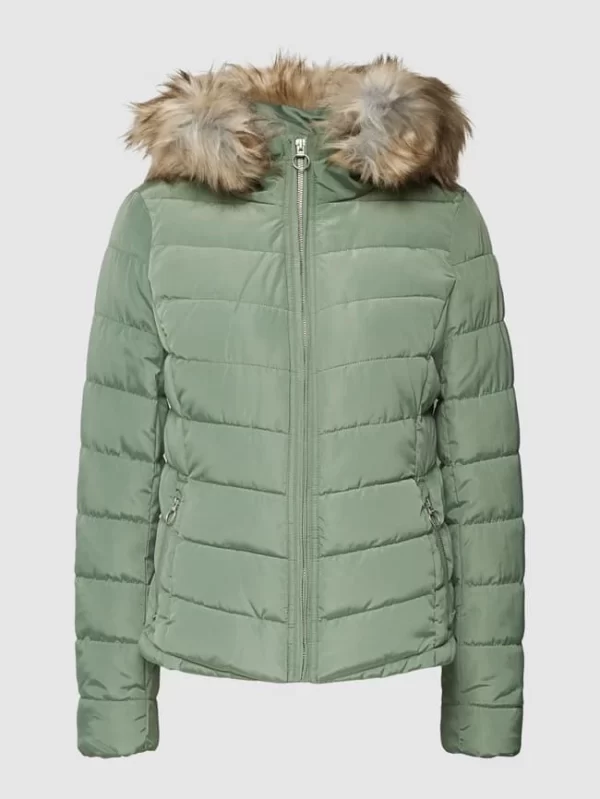 Only Steppjacke Mit Kunstpelzkragen Modell ‘ELLAN’ – Grün 3
