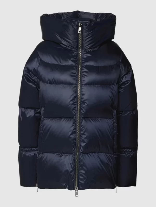 Windsor Daunenjacke Mit Label-Details – Marineblau 3