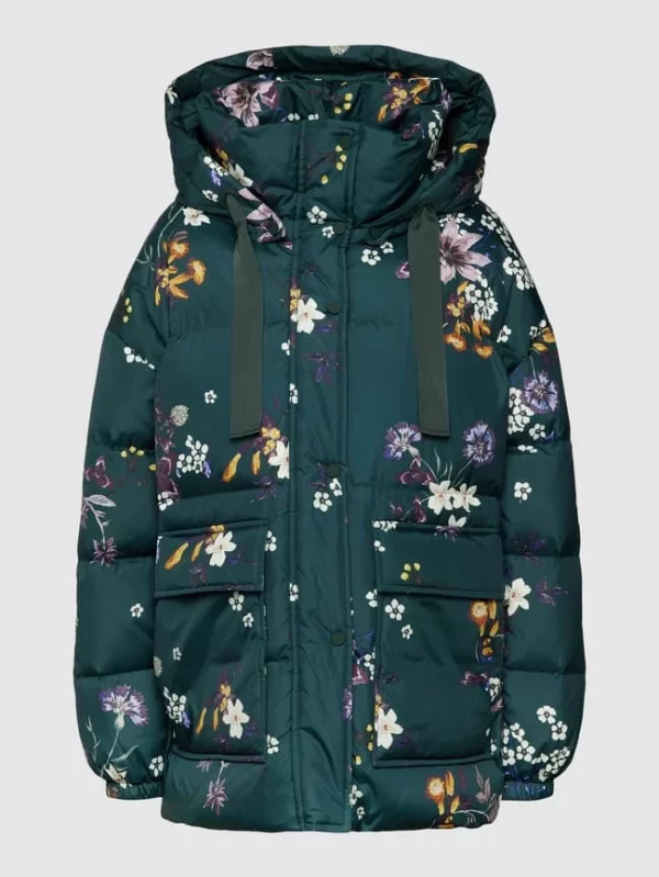 Marc O’Polo Daunenjacke Mit Floralem Muster – Dunkelgrün 3