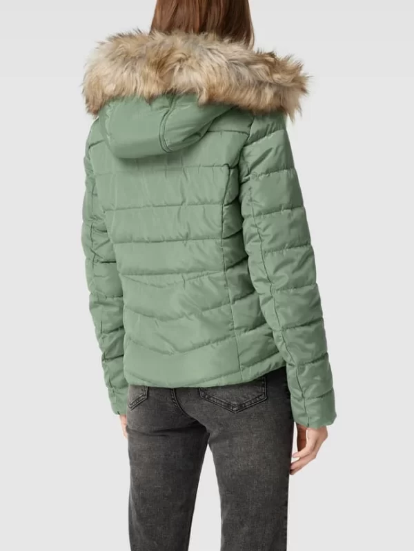Only Steppjacke Mit Kunstpelzkragen Modell ‘ELLAN’ – Grün 6