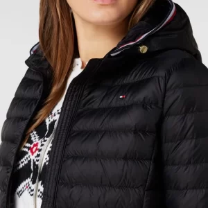 Tommy Hilfiger Daunenjacke In Stepp-Optik Mit Kapuze – Schwarz 11