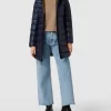 Blauer Usa Daunenjacke Mit Label-Patch – Dunkelblau 19