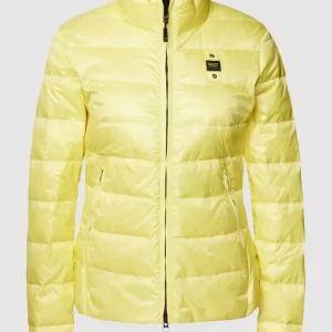 Blauer Usa Daunenjacke Mit Brand-Detail – Gelb 9