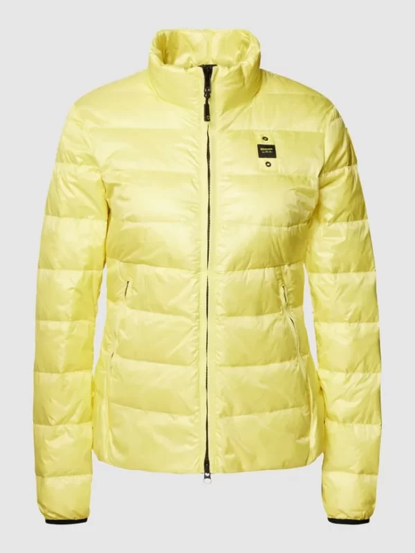Blauer Usa Daunenjacke Mit Brand-Detail – Gelb 3