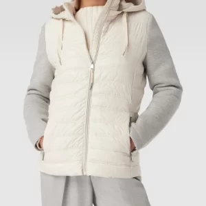 Christian Berg Woman Selection Steppjacke Mit Jersey-Arm Und Kapuze – Offwhite 13