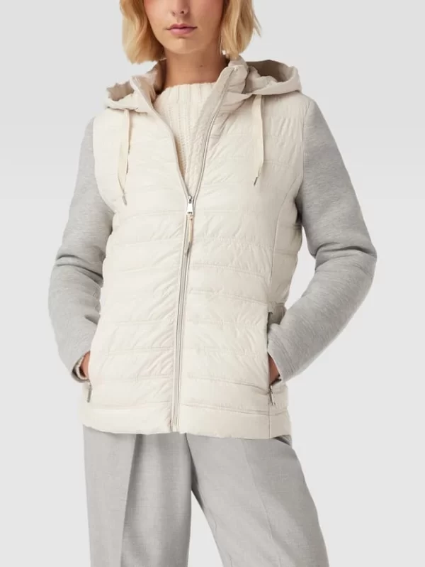 Christian Berg Woman Selection Steppjacke Mit Jersey-Arm Und Kapuze – Offwhite 5