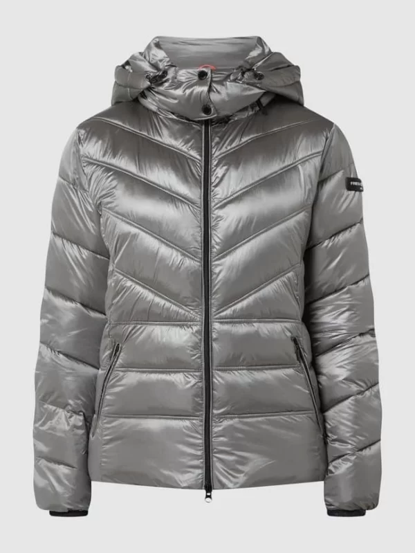 Frieda & Freddies Steppjacke Mit Abnehmbarer Kapuze – Mittelgrau 3