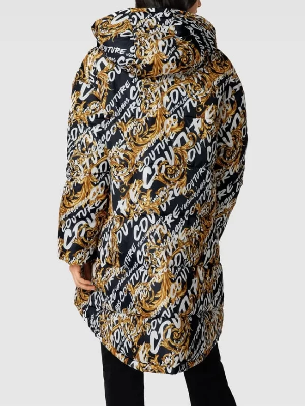 Versace Jeans Couture Steppjacke Mit Allover-Logo – Schwarz 6