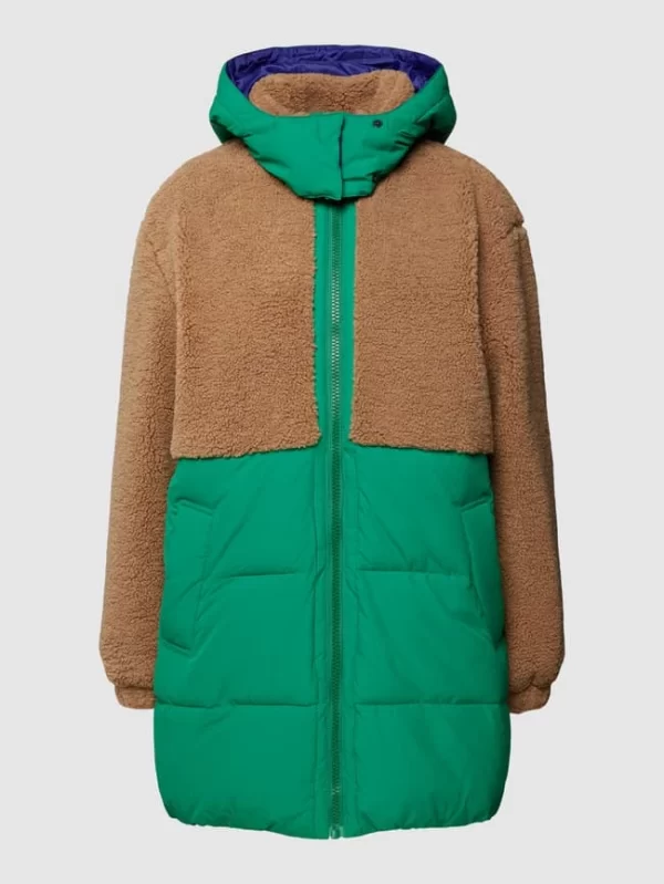 TheJoggConcept Steppjacke Mit Teddyfellbesatz Modell ‘AIDA’ – Grün 3
