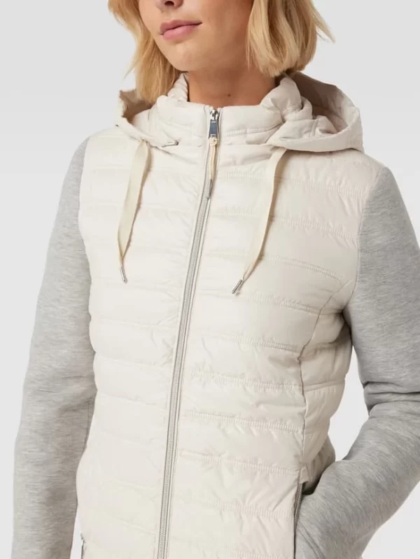 Christian Berg Woman Selection Steppjacke Mit Jersey-Arm Und Kapuze – Offwhite 4