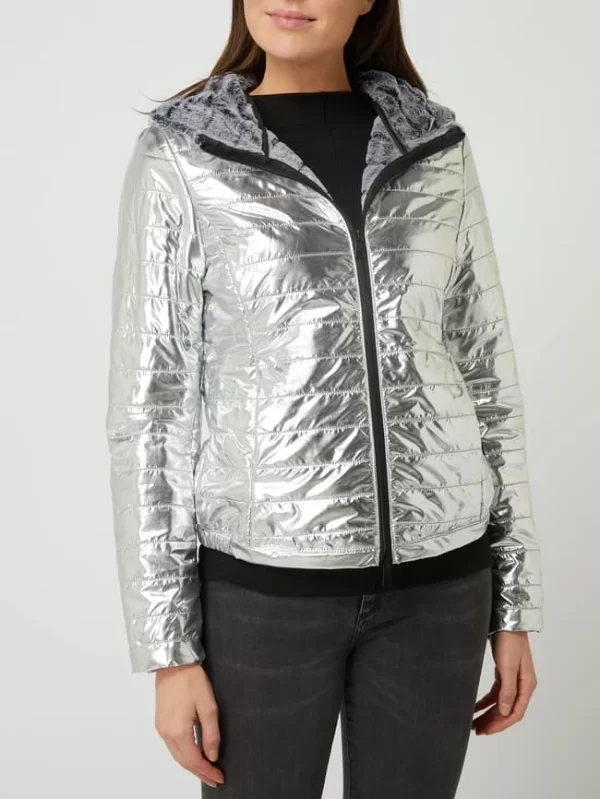 Freaky Nation Steppjacke Mit Kapuze – Silber 5