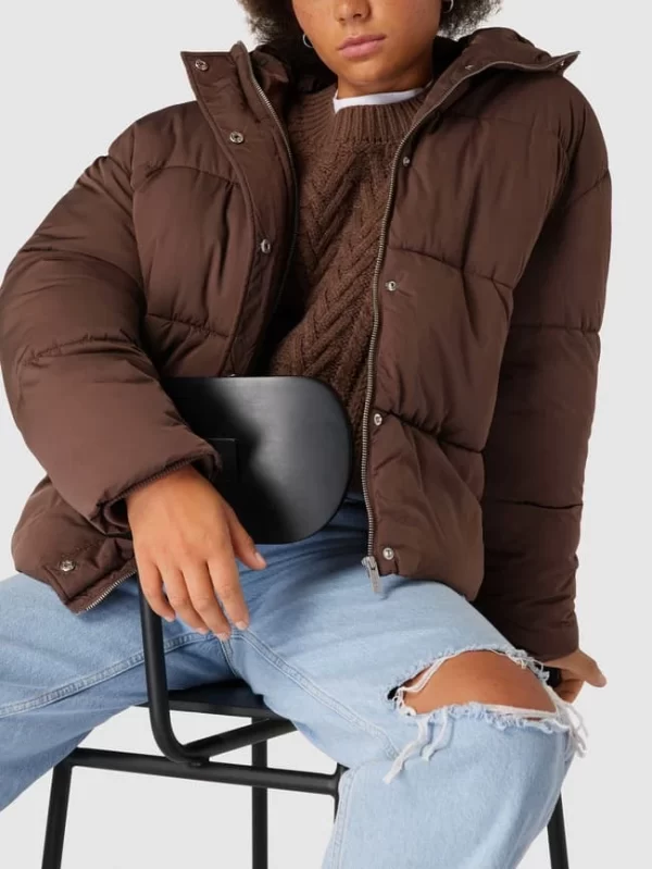 REVIEW Steppjacke Mit Kapuze – Schlamm 4