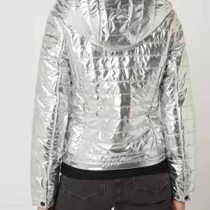 Freaky Nation Steppjacke Mit Kapuze – Silber 15