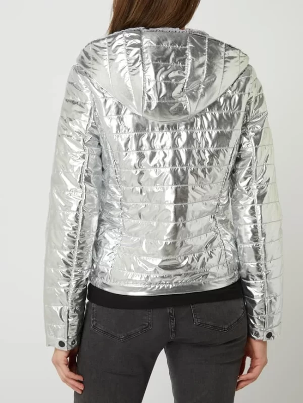 Freaky Nation Steppjacke Mit Kapuze – Silber 6