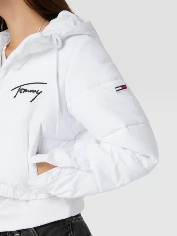 Tommy Jeans Cropped Steppjacke Mit Label-Stitching Modell ‘SIGNATURE CROPPED’ – Weiß 4