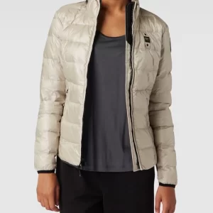 Blauer Usa Daunenjacke In Stepp-Optik – Silber 13