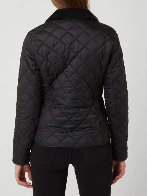 Barbour Steppjacke Mit Cordkragen Modell ‘Deveron’ – Schwarz 7