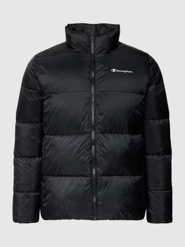 CHAMPION Steppjacke Mit Label-Print – Schwarz 3