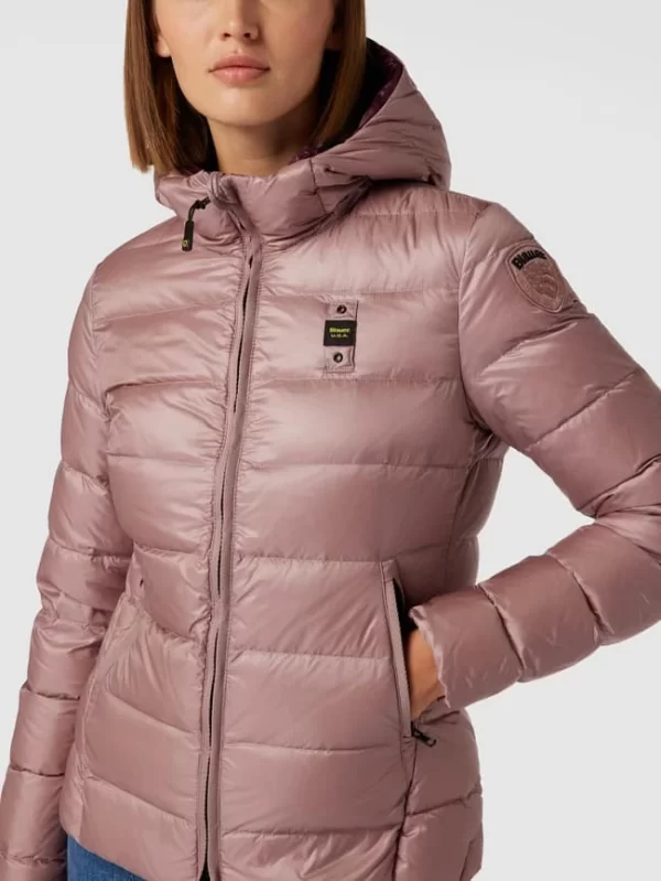 Blauer Usa Daunenjacke Mit Kapuze – Altrosa 4