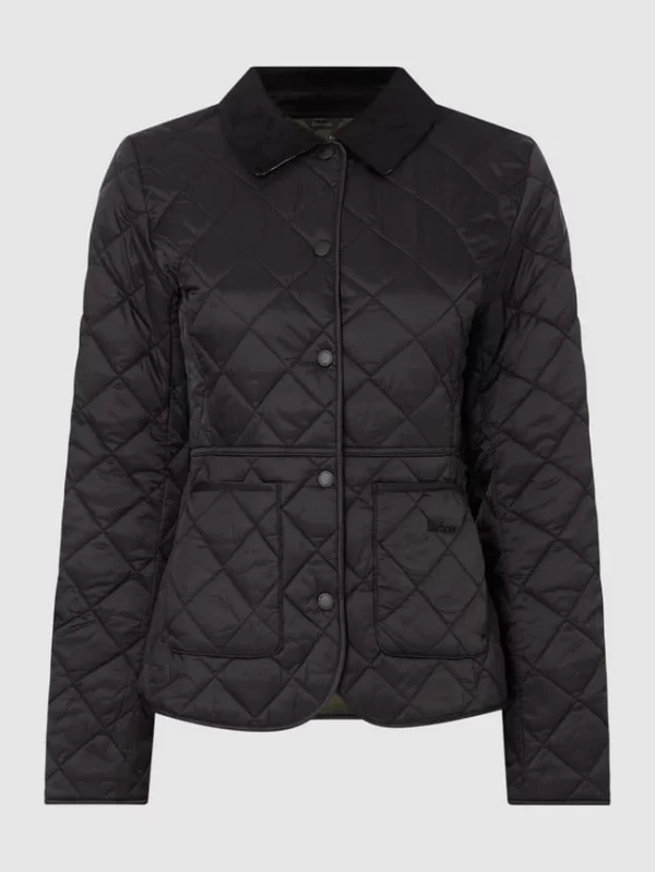 Barbour Steppjacke Mit Cordkragen Modell ‘Deveron’ – Schwarz 3