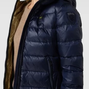 Blauer Usa Daunenjacke Mit Label-Patch – Dunkelblau 11