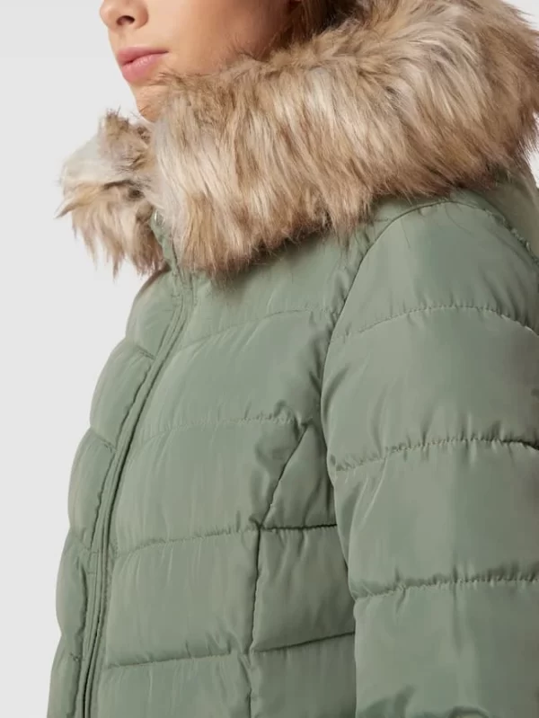 Only Steppjacke Mit Kunstpelzkragen Modell ‘ELLAN’ – Grün 4