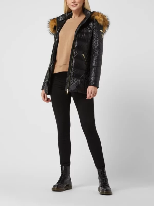 ROCKANDBLUE Daunenjacke Mit Webpelz Modell ‘Eve’ – Schwarz 1