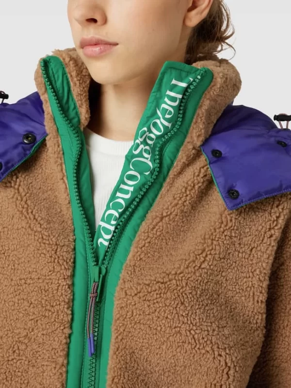 TheJoggConcept Steppjacke Mit Teddyfellbesatz Modell ‘AIDA’ – Grün 4