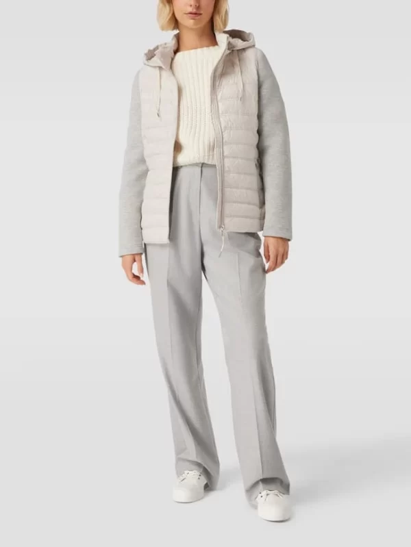 Christian Berg Woman Selection Steppjacke Mit Jersey-Arm Und Kapuze – Offwhite 1