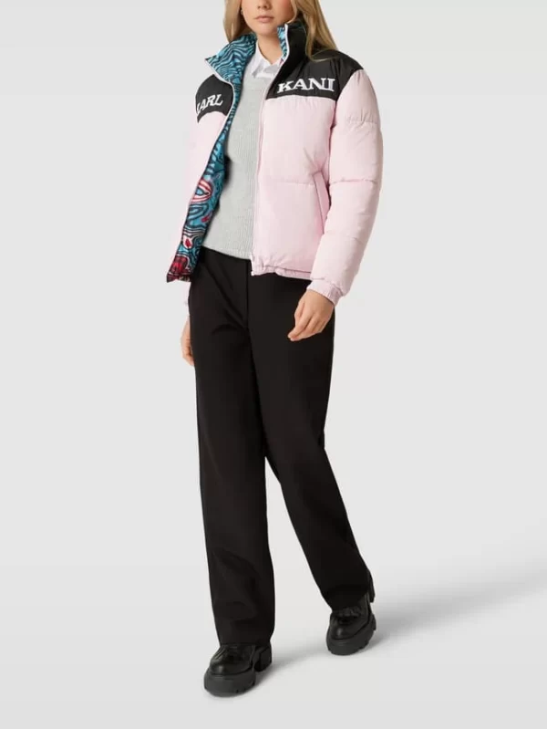 KARL KANI Steppjacke Mit Label-Stitching Modell ‘RETRO’ – Rosa 1