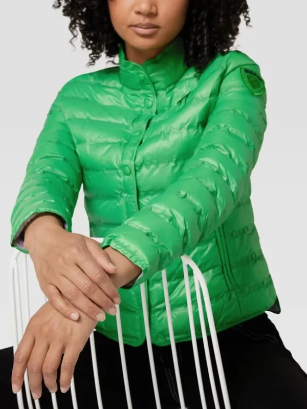 Blauer Usa Steppjacke Mit Label-Patch – Grün 4