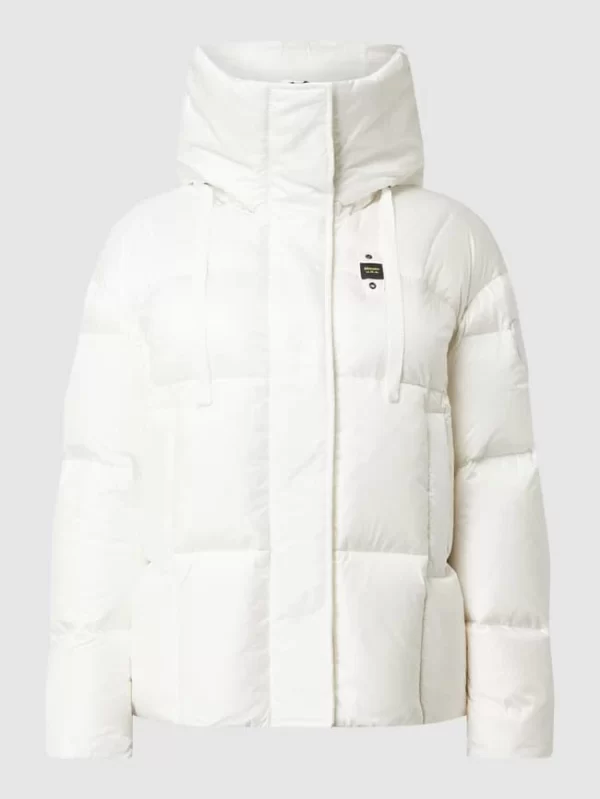 Blauer Usa Daunenjacke Mit Kapuze – Weiß 3