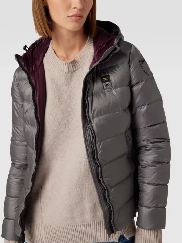 Blauer Usa Daunenjacke Mit Kapuze – Mittelgrau 4
