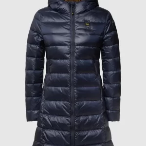 Blauer Usa Daunenjacke Mit Label-Patch – Dunkelblau 9