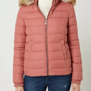 Tommy Jeans Daunenjacke Mit Webpelz – Altrosa 14