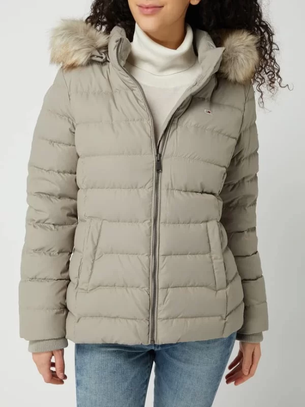 Tommy Jeans Daunenjacke Mit Webpelz – Beige 5