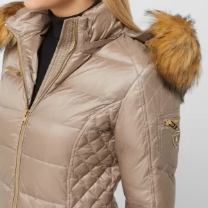 ROCKANDBLUE Daunenjacke Mit Webpelz Modell ‘Eve’ – Taupe 11