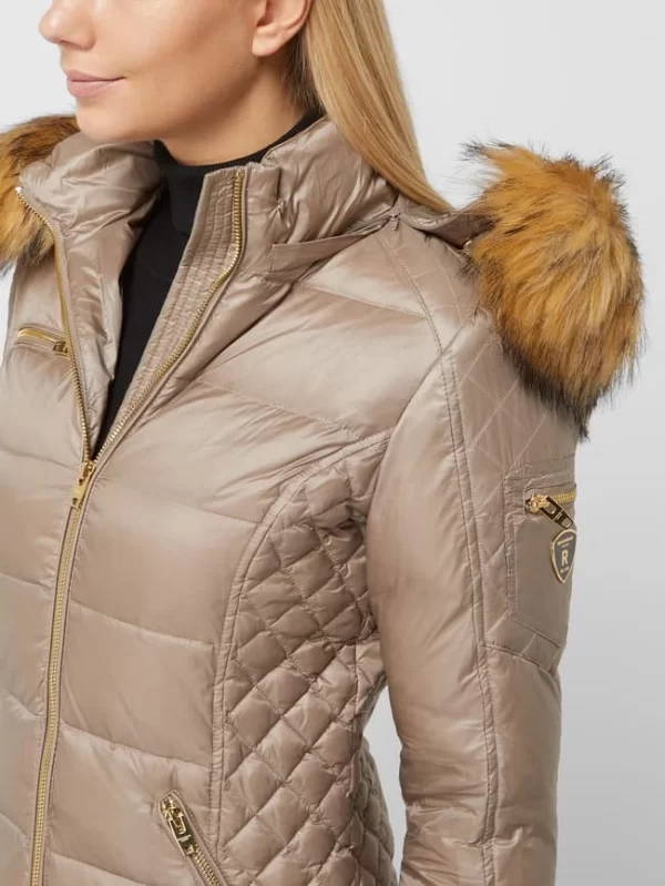 ROCKANDBLUE Daunenjacke Mit Webpelz Modell ‘Eve’ – Taupe 4