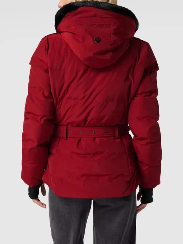 Wellensteyn Steppjacke Mit Kunstpelzkragen Modell ‘TIVANA 382’ – Dunkelrot 6