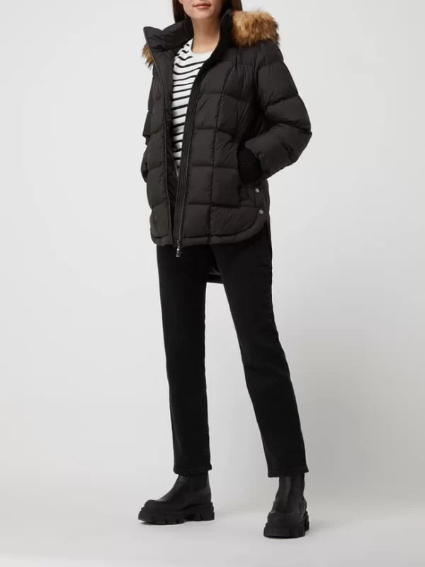 Comma Daunenjacke Mit Abnehmbarer Kapuze – Schwarz 1