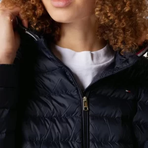 Tommy Hilfiger Daunenjacke In Stepp-Optik Mit Kapuze – Marineblau 11