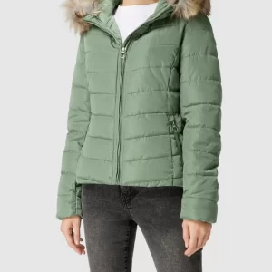 Only Steppjacke Mit Kunstpelzkragen Modell ‘ELLAN’ – Grün 13