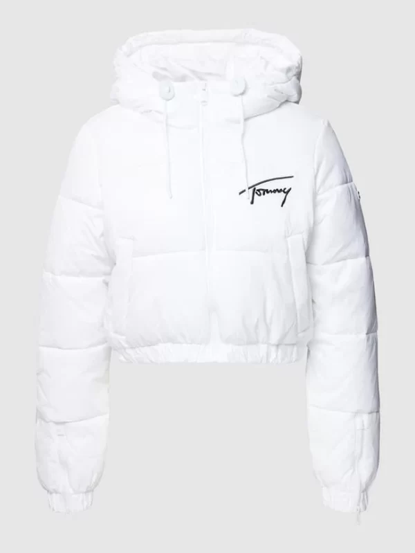 Tommy Jeans Cropped Steppjacke Mit Label-Stitching Modell ‘SIGNATURE CROPPED’ – Weiß 3