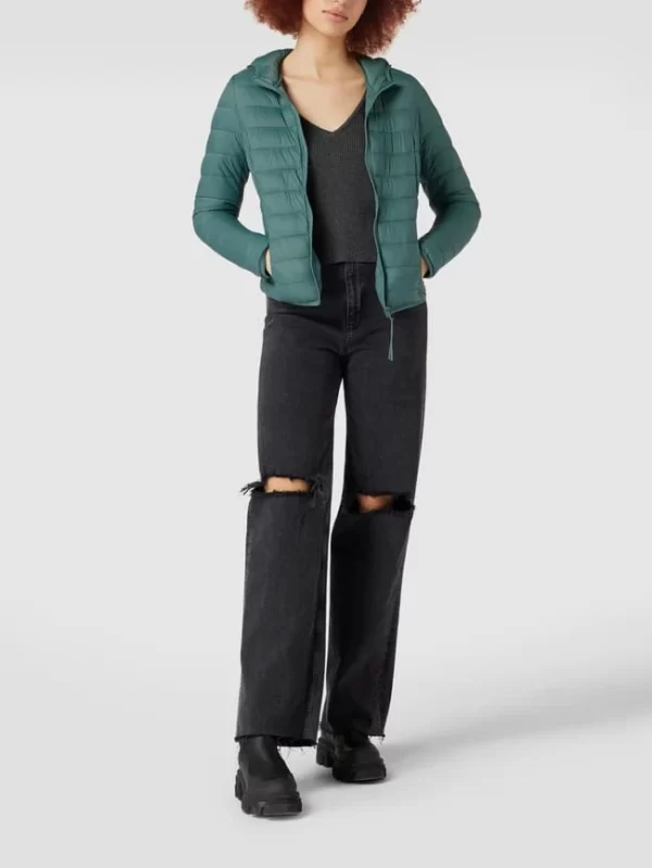REVIEW Steppjacke Mit Seitlichen Eingrifftaschen – Petrol 1