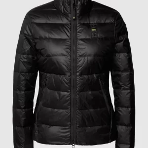 Blauer Usa Daunenjacke Mit Brand-Detail – Schwarz 9
