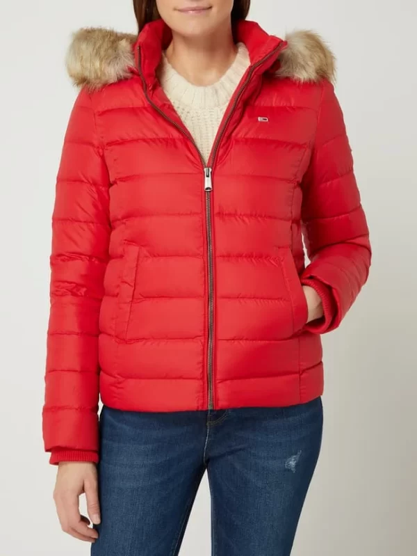 Tommy Jeans Daunenjacke Mit Webpelz – Rot 5